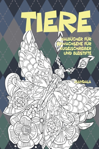 Malbücher für Erwachsene für Kugelschreiber und Bleistifte - Mandala - Tiere