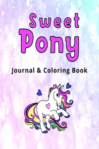 Sweet Pony Journal and Color Book