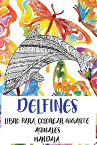 Libro Para Colorear Gigante - Mandala - Animales - Delfines