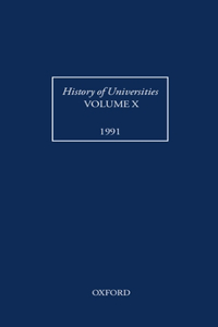 History of Universities: Volume X: 1991