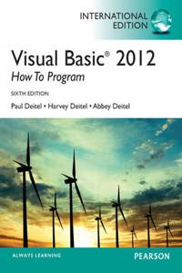 Visual Basic 2012 How to Program, International Edition