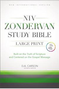 NIV Zondervan Study Bible, Large Print, Imitation Leather, Brown/Tan