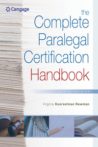 Bundle: The Complete Paralegal Certification Handbook, 5th + Mindtap, 1 Term Printed Access Card