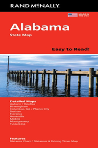 Rand McNally Easy to Read: Alabama State Map