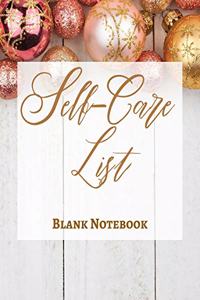 Self-Care List - Blank Notebook - Write It Down - Pastel Rose Gold Pink - Abstract Modern Contemporary Unique Design