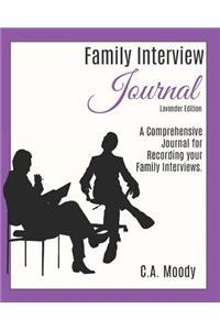 Family Interview Journal (Lavender Edition)