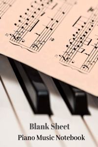 Blank Sheet Piano Music Notebook