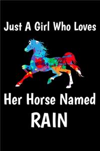 Just A Girl Who Loves Her Horse Named Rain