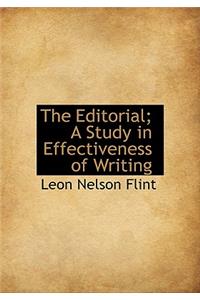 The Editorial; A Study in Effectiveness of Writing