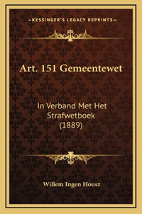 Art. 151 Gemeentewet