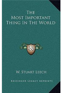The Most Important Thing In The World