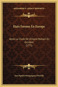 Etats Formes En Europe