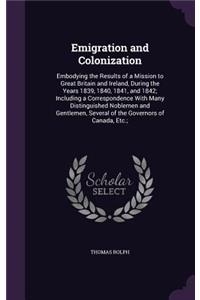 Emigration and Colonization
