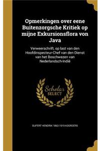 Opmerkingen over eene Buitenzorgsche Kritiek op mijne Exkursionsflora von Java