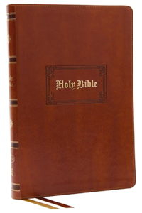 KJV Holy Bible: Giant Print Thinline, Tan Leathersoft, Red Letter, Comfort Print: King James Version (Vintage)