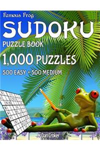 Famous Frog Sudoku Puzzle Book 1,000 Puzzles, 500 Easy and 500 Medium