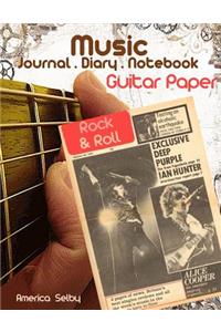 Music Journal . Diary . Notebook, For Guitar Music