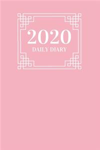 2020 Daily Diary 366 pages one page per day fully lined with pink cover