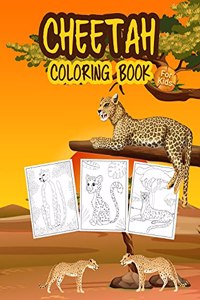 Cheetah Coloring Book for Kids