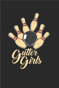 Gutter Girls Notebook - Bowling Journal Planner Bowler