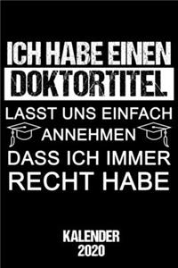 Kalender 2020 Doktortitel Immer Recht