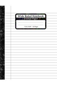 Wide Ruled Notebook Journal Paper