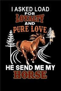 I asked lord for pure love He send me my horse
