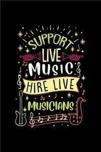 Musician Notebook Support Live Music Hire Live Musicians