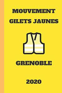carnet ligné gilet jaunes Grenoble 2020 mouvement du peuple un carnet de note gilets jaunes mémento, livret, agenda, répertoire, cahier, calepin