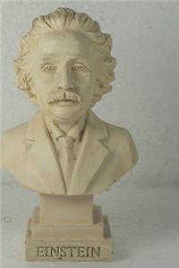 Sculpture of Albert Einstein - Blank Lined Notebook