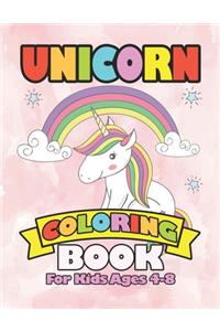 Unicorn Coloring Book for Kids Ages 4-8