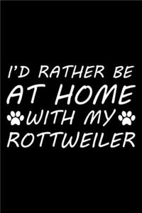 I'd rather be at home with my Rottweiler