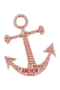 Anchor: Notebook, Journal - Lined Paper - 120 Pages DIN A5 (6 x 9") - Notes, Drawings, Planer, Diary, Organization - Word Cloud Present