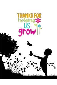 Teacher Thank You - Thanks for Helping Us Grow