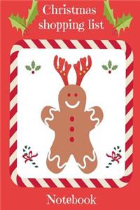 Christmas Shopping List Notebook