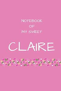Notebook of my sweet Claire