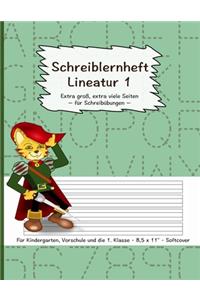 Schreiblernheft Lineatur 1