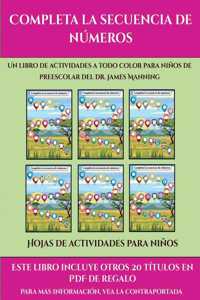 Hojas de actividades para niños (Completa la secuencia de números)