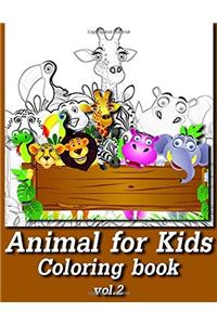 2: Animal for Kids Coloring Book