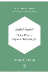 Einige Klassen Singulärer Gleichungen