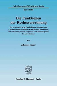 Die Funktionen Der Rechtsverordnung