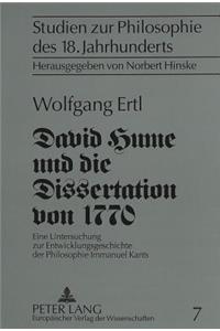 David Hume Und Die Dissertation Von 1770