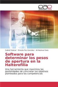 Software para determinar los pesos de apertura en la Halterofilia