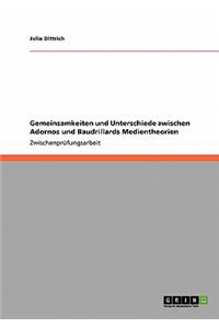 Gemeinsamkeiten Und Unterschiede Zwischen Adornos Und Baudrillards Medientheorien
