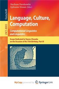 Language, Culture, Computation
