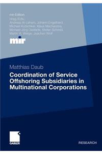 Coordination of Service Offshoring Subsidiaries in Multinational Corporations