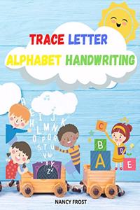 Trace letters alphabet handwriting