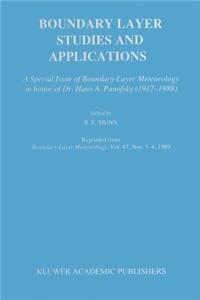 Boundary Layer Studies and Applications