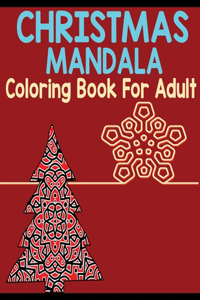 Christmas mandala coloring book for adult