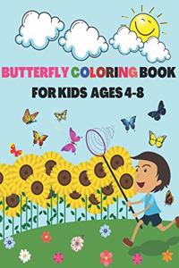 Butterfly Coloring Book for Kids Ages 4-8